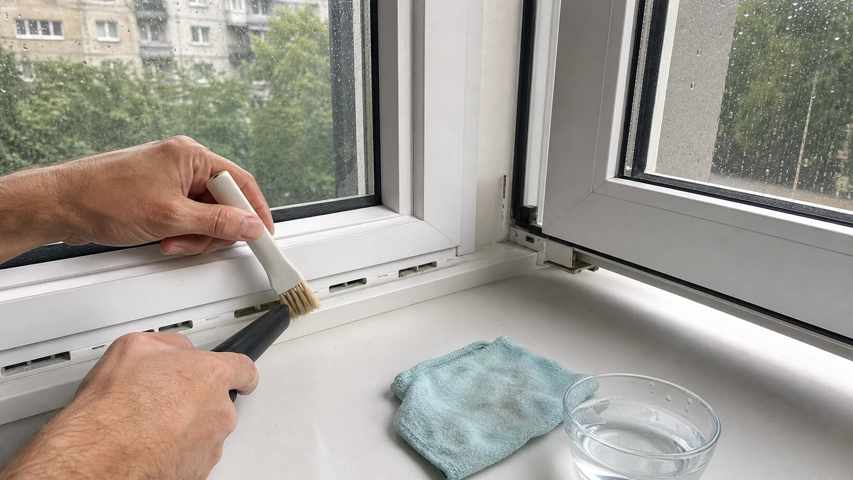 Cum cureți orificiile de drenaj ale ferestrei PVC și oprești apa din ramă