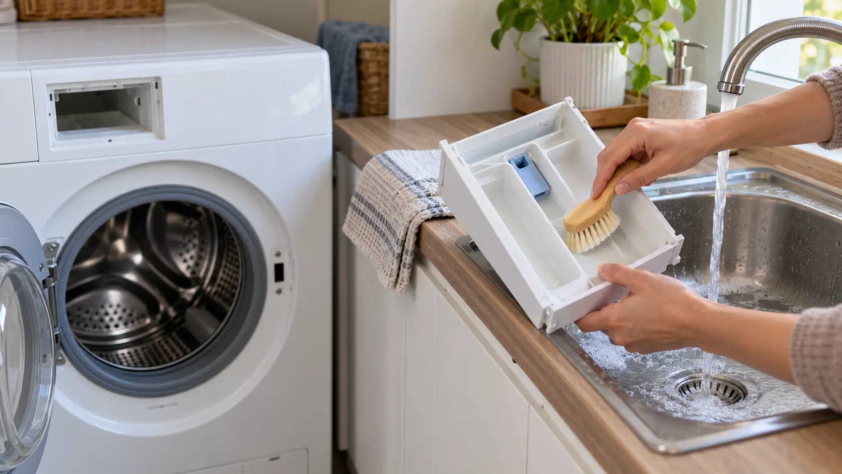 Cum cureți sertarul de detergent al mașinii de spălat fără să rupi inserția