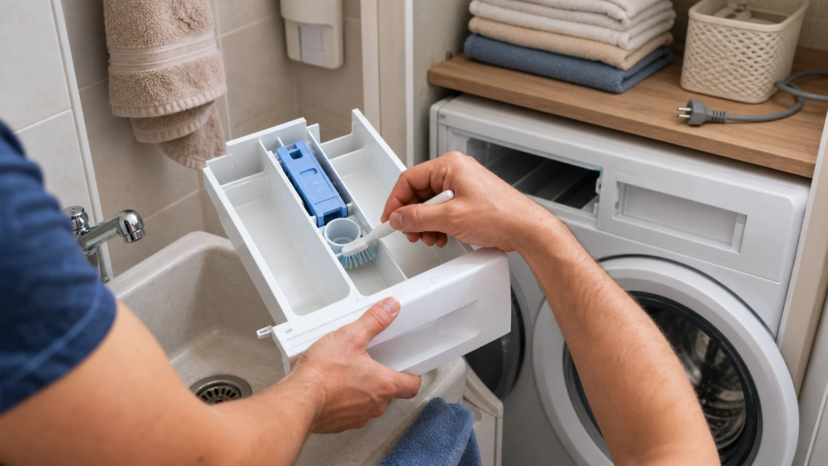 De ce rămâne apă în sertarul de detergent al mașinii de spălat și cum îl cureți