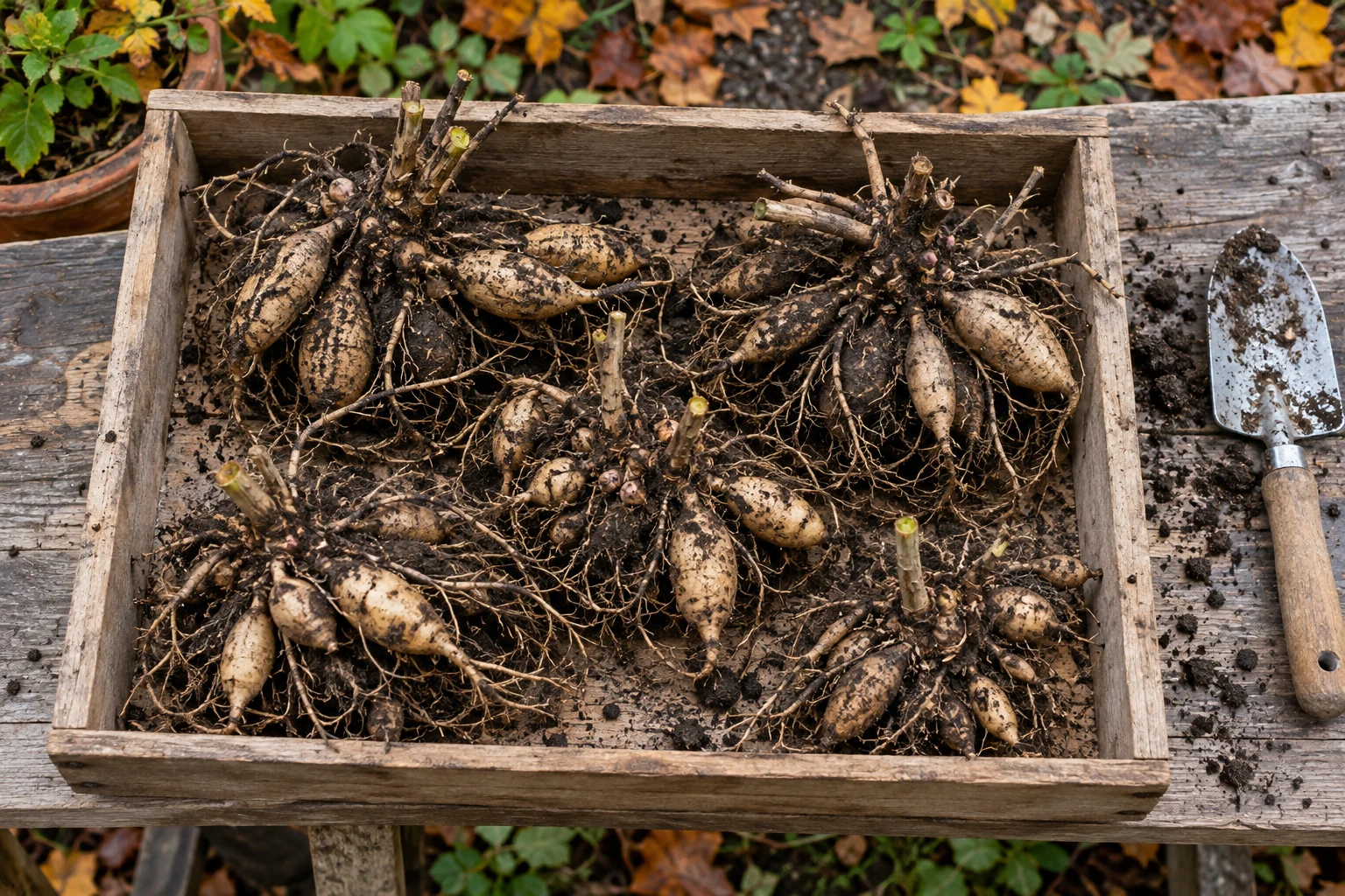 Tuberculii de dalie peste iarnă: când îi scoți și cum îi păstrezi