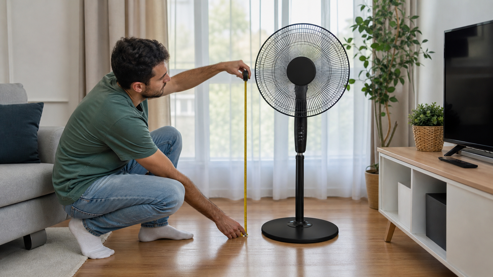 Ventilator cu picior: cum îl amplasezi ca să miște aerul prin cameră